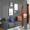 Avana Modern Acoustic Wood Wall Panels  94.4 X 12.59 Inch Gray Oak Acoustic Panels 1 PC  Wall Panels For Interior Wall Decor For Homes, Offices, Studios  Sturdy And Durable Wood Panels For Wall