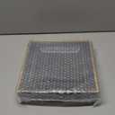 N9R 60 Pack Black Square Plastic Plates with Gold Rim Include 30 Disposable Dinner Plates 9.5 Inch and 30 Dessert Plate 6.5 Inch, Fancy Plate for Party, Wedding, Halloween and Daily Use