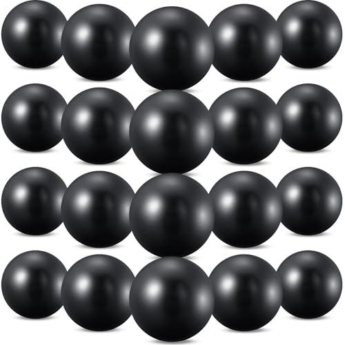 Sotiff 20 Pcs 9 Inch Pilates Ball Bulk Exercise Pilates Ball Mini Yoga Balls Therapy Core for Stability Barre Training Stretching Physical Posture Training Gym Workout with Inflation Tube(Black)