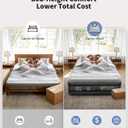 OhGeni Cal King Air Mattress with Built in Pump, 18" Tall Inflatable Blow Up Bed, Luxury Comfort for People(190CM Height), Keep Feet from Dangling, Colchon inflables, Ideal Alternative to a Bed, California King