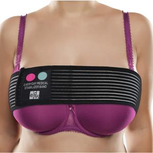 Everyday Medical Breast Implant Stabilizer Band I Post Surgery Breast Augmentation and Reduction Strap I Chest Belt I Breast Support Bandage I One Size Fits All (1 Count (Pack of 1))