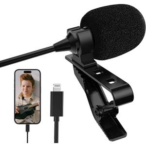 ALTSON Professional Lavalier Microphone for iPhone/Video Conference/Podcast/Voice Dictation/YouTube Grade Omnidirectional Phone Audio Video Recording Condenser Microphone (9.98ft)