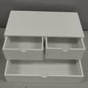 Bamboo Desk Organizer with Drawers Desktop Storage Drawers for Bills Office Supplies Kitchen Utensils Organizing Tool for Home Classroom Organization No Assembly (White)