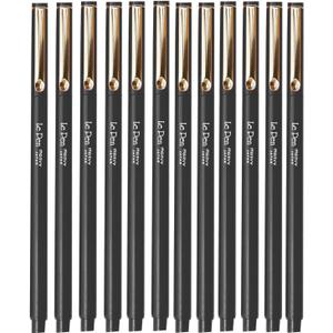 MARVY UCHIDA - LE PEN Black Pens, 12 Pack, 4300 Series
