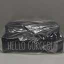 Bivvclaz Hair Tool Organizer, Wooden Hair Dryer Holder Countertop, Wall Mount Hot Tools Organizer for Hair Styling Accessories, Bathroom Supplies Vanity Caddy for Curling Wand, Blow Dryer, Black