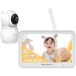 Baby Monitor with Camera and Audio - ' IPS Touch Screen with Photo & Video Recording, Night Vision Baby Monitor No WiFi, 30H Battery & Temp Sensor, VOX, 1000ft, for Home and Travel