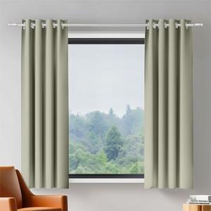 ORINOVA Farmhouse Natural Insulated Curtains 63 Inch Length Living Room Curtains 2 Panel Sets Girls 42x63 Curtain for Bedroom 42 by 63 Inch Curtain Luxury Décor