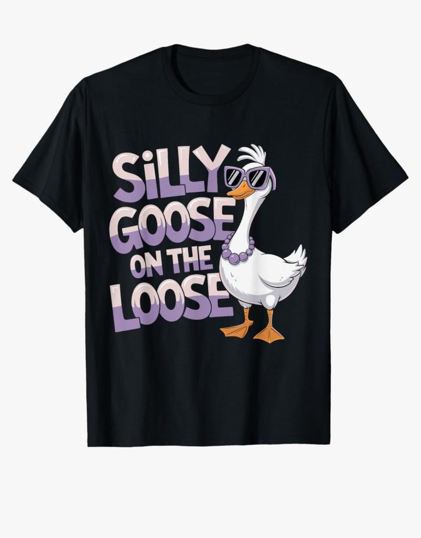 Silly Goose shirt on The Loose Retro Vintage Meme Men Women T-Shirt, 2X Silly Goose shirt on The Loose Retro Vintage Meme Men Women T-Shirt, 2X