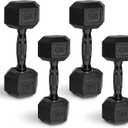 CAP 50 lbs Coated Dumbbell Set | Multiple Styles, 2x 10LB, 2x15LB