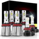 ATVATMT LED Fog Lights for 2019 2020 2021 2022 2023 2024 Ram 1500 2500 3500 4500 5500, 9005 + H11 + H11 LED Bulbs Combo 6500K White Replacement Halogen Bulbs Pack of 6