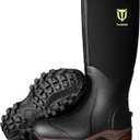 TIDEWE Rubber Neoprene Boots Men And Women, Waterproof Sturdy 6mm Neoprene Boot, Rain Boot Hunting Boot Arctic Outdoor Boot Men Size 12 Black