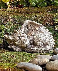 storchenbeck Sleeping Dragon Garden Outdoor Statue Adorable Mythical Creature Baby Sleeping Dragon