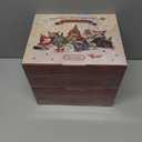 PieceRelax 3D Puzzle Jar 96 Plastic Pieces, Includes Dried Flowers - Phoenix Chan - Purrfect Christmas Party Use Includes Divider as a Pen or Utensil Holder with Wooden Lid [BB1052]