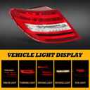 Left Side Tail Light Assembly Compatible with 2011-2014 W204 C250 C300 C350 Driver Rear Brake Lamp Taillight 2049060603 MB2800135
