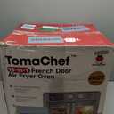 TomaChef 26QT French Door Air Fryer Toaster Oven Combo, 15 Cooking Functions including Rotisserie, and Digital Controls, 30 Recipes & 5 Accessories, Stainless Steel Finish, Medium