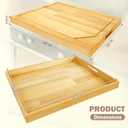 4 In 1 Noodle Board Stove Cover Lightweight Cutting Board Wood Stove Top Covers for Electric Stove, Glass Gas Stove Cover for Gas Burners - 30" x 22"