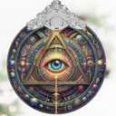 Christmas Ornaments, 3" Stained Glass Christmas Decor, Ornaments for Christmas Tree, Christmas Tree Decorations, Gifts for Women Men, Perfect for Holiday Party, Window, Tree, Home Decor - Wisdom Eye