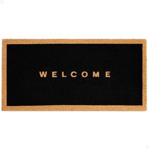 THEODORE MAGNUS Door Mat Coir Doormat for Outdoor Entrance, Durable Welcome Mat with Non-Slip Backing, Perfect for Front Door and Entryway - Outdoor/Indoor - Welcome Canvas - 24" x 48"