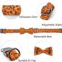 2 x Halloween Dog Collar, Pet Collar Bow Pumpkin Collars Girl Boy Holiday Pet Collar Gift Bow Cute Soft Puppy Collars for Medium Dogs (Medium (Pack of 1))