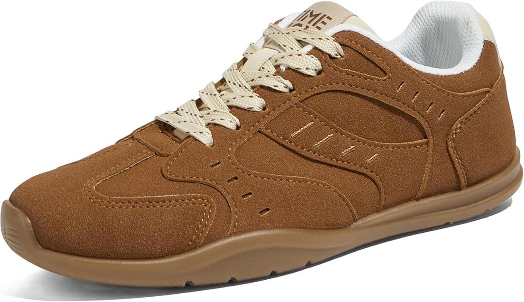 Women's Fashion Sneakers Casual Retro Walking Shoes Lace-Up Lightweight Comfortable Low Top Non-Slip Footwear, Size 7US Brown