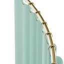 Zenna Home Rustproof Curved Shower Curtain Rod, No Drill Tension or Permanent Mount Adjustable Curved Shower Rod for Bathroom, Easy Install, Rounded for Extra Room, 50 to 72 Inches, Gold