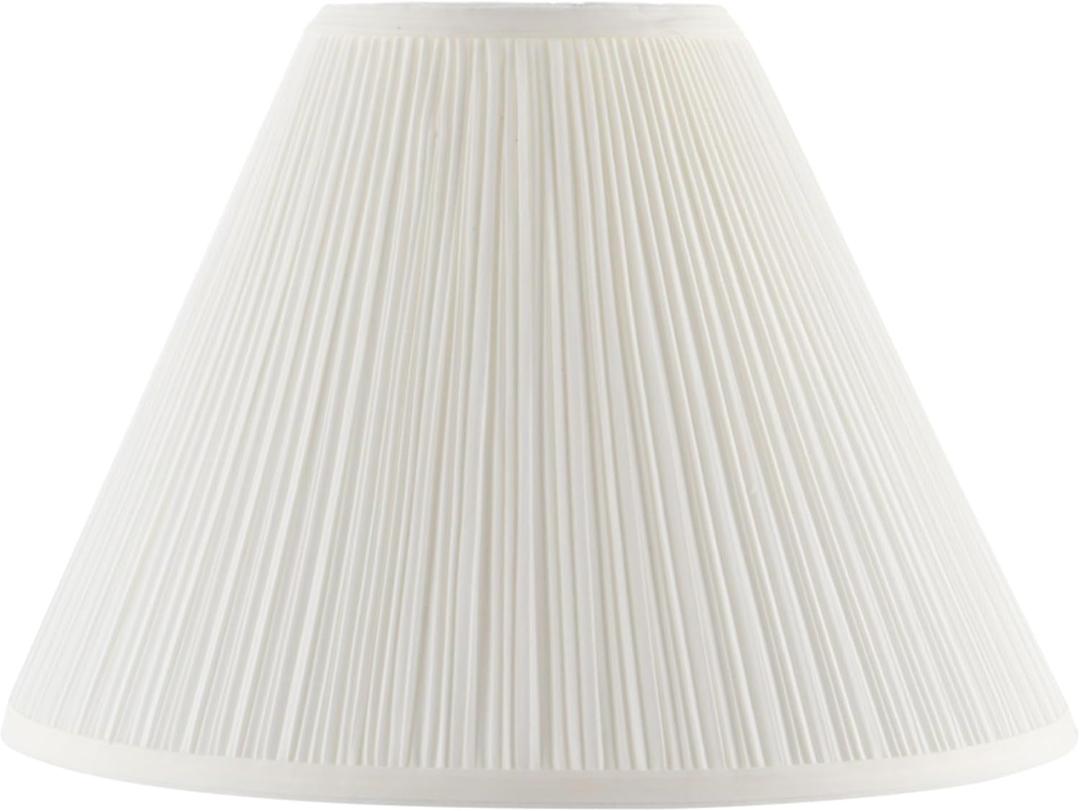 Aspen Creative 33191, Transitional Hardback Empire Shaped Mushroom Pleated Pleated White Spider Shade, 6" Top x 16" Bottom x 12" Slant