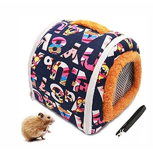 KAMEIOU Portable Small Animals Hedgehog Hamster Carrier Bag Case with Detachable Strap Zipper Breathable Small Guinea Pig Rat Chinchillas Hamster Hedgehog Carrier Pounch Bag for Small Animal Carriers