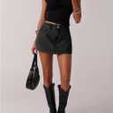 MakeMeChic Women's Jean Denim Skirt Shorts Y2k Mini Skirt Denim Skorts Streetwear (Black, Size: 29)