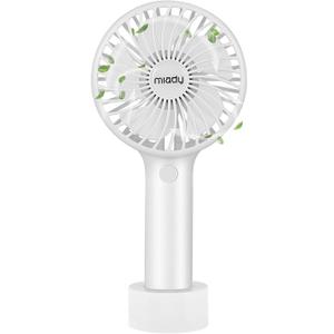 Upgraded 5000mAh Portable Handheld Fan 3 Speed Mini USB Strong Wind 7-20 Hours Runtime Personal Electric for Travel Office Outdoor White