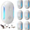 2026 Upgraded 2-Mode Ultrasonic Pest Repeller, 6-Pack Pest Repellent Ultrasonic Plug in for Mice, Roaches, Geckos and Spiders, Indoor Ultrasonic Rodent Repeller, White