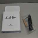 SUBEKYU Magnetic Lint Bin for Laundry Room, Wall Mounted Metal Lint Box Holder Trash Can with Lid for Dryer,Lint Basket for Laundry Room Organization,White