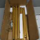 Metal Square Tube Scroll Display Easel, Vintage Gold Decorative Large Adjustable Floor Standing Easel with Chain Support, Perfect for Showcasing Pictures, Artwork, Picture Frame Wedding Sign Etc