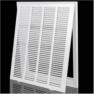 Return Air Filter Grille 16x20,Air Return Vent Cover for 16"W x 20"H Duct Opening,Steel HVAC Vent Covers for Wall and Ceiling,Holds 1" Thick AC Filter, For 16''W20''H-Duct Opening