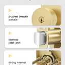 Goldenwarm Exterior Door Knob with Key, Zinc Alloy Brushed Gold Door Knob Exterior, Locking Doorknob with Lock and Key, Bedroom (1 Pack)