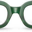 VISOONE Rectangle Blue Light Blocking Glasses Thick Square Frame Computer Glasses Vintage Women Men Harmony (Basil Green)