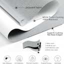 ChrisDowa Cordless 100% Blackout Roller Shade, with Striped Jacquard, Thermal Insulated, UV Protection Fabric, Total Blackout Blinds for Window, French Doors, Home and Office. Light Grey, 37"W x 72"H