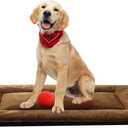 Dog Beds Crate Pad for Medium/Large Dogs Ultra Soft Dog Crate Bed Washable & Anti-Slip Kennel Pad for Dogs Cozy Sleeping Mat,Brown 36inch