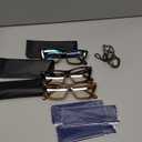 DOOViC 3 Pack Fashion Reading Glasses for Women Trendy Cat Eye Blue Light Blocking Computer Readers, 1.50