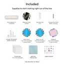 Cricut Explore 4 - Smart Cutting Machine (Seashell) | Engagement Bundle - Includes Smart Vinyl, Cardstock, Transfer Tape, Iron On HTV, Mat, Pens, Tool Kit, & 30 Images in Design Space App