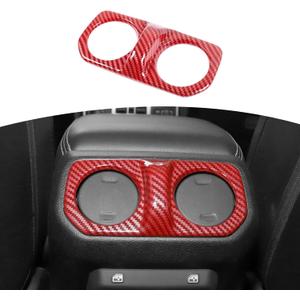 RT-TCZ for Jeep JLU Rear Air AC Vent Cover Trim Panel for Jeep Wrangler JLU 2018-Present for Gladiator JT 2020-Present Red Carbon Fiber Interior Accessories 4 Doors