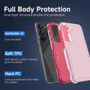 Hualele for Samsung Galaxy S23 Case,[Military Grade Protection] [Dropproof Shcokproof] Anti-Slip Grip Dual Layer Rugged Heavy Duty Galaxy S23 Phone Case,Pink