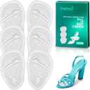 Metatarsal Pads 3 Pairs - Ball of Foot Cushion - Soft Cushion Design - Shock Absorbing - Anti-Slip Strong Adhesive - High Heel Pain Relief - (Clear)