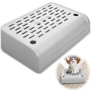 Litter Box Steps for Cats, Easy Clean Cat Litter Box Ramp for Older Cats & Kitten, Anti-Tracking Cat Step Pedal Stool with Filter Function 11.8x8.7x3.9in(Gray)