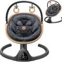 Baby Swings for Infants, Fasonbaby Bluetooth Infant Swing with Music Speaker with 3 Seat Positions, 5 Speeds and Remote Control - Portable Baby Swing for Indoor and Outdoor (Black)