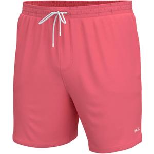HUK Pursuit Volley, Quick-Dry Fishing Shorts for Men (Large, Sunwashed Red)