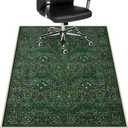 Anidaroel Home Office Chair Mat for Hardwood Floor, 36"x48" Desk Floor Mat for Hard Floors, Under Desk Rug for Rolling Chair, Antil-Sip Large Protector Mat for Office Chair, Easy to Roll (Dark Green)