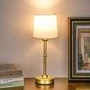 Gold LED Cordless Table Lamp Rechargeable-6000mAh Battery Operated Table Light, Wireless Lamps for Living Room Restaurant/Patio/Home/Dining/Dinner/Bedside/Nightstand/Desk Lamp-Touch Control (1 Pack)