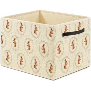 Bunny Storage Bin for Kids, Toy Book Clothes Organizer, Easter Rabbit Nursery Laundry Basket for Baby Boys Girls Room Decor