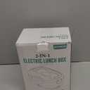 Electric Lunch Box for Men, Women & Adults - 80W Fast Heating - Heated Lunch Box with Dual 1.5L SS Containers - Portable Food Warmer for Car, Truck, Office (Black)