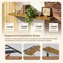 ROGMARS 60 Inches Long Walnut Floating Shelves, 60 Inch set of 2